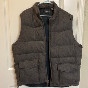 Mens wool down vest